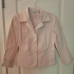 Halogen Light Pink Cotton Blend Blazer